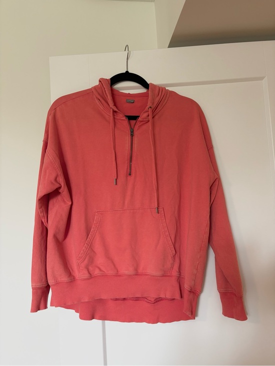 aerie Tops - aerie Coral Half-Zip Hoodie.